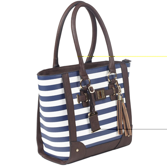 Bulldog Tote Purse Navy