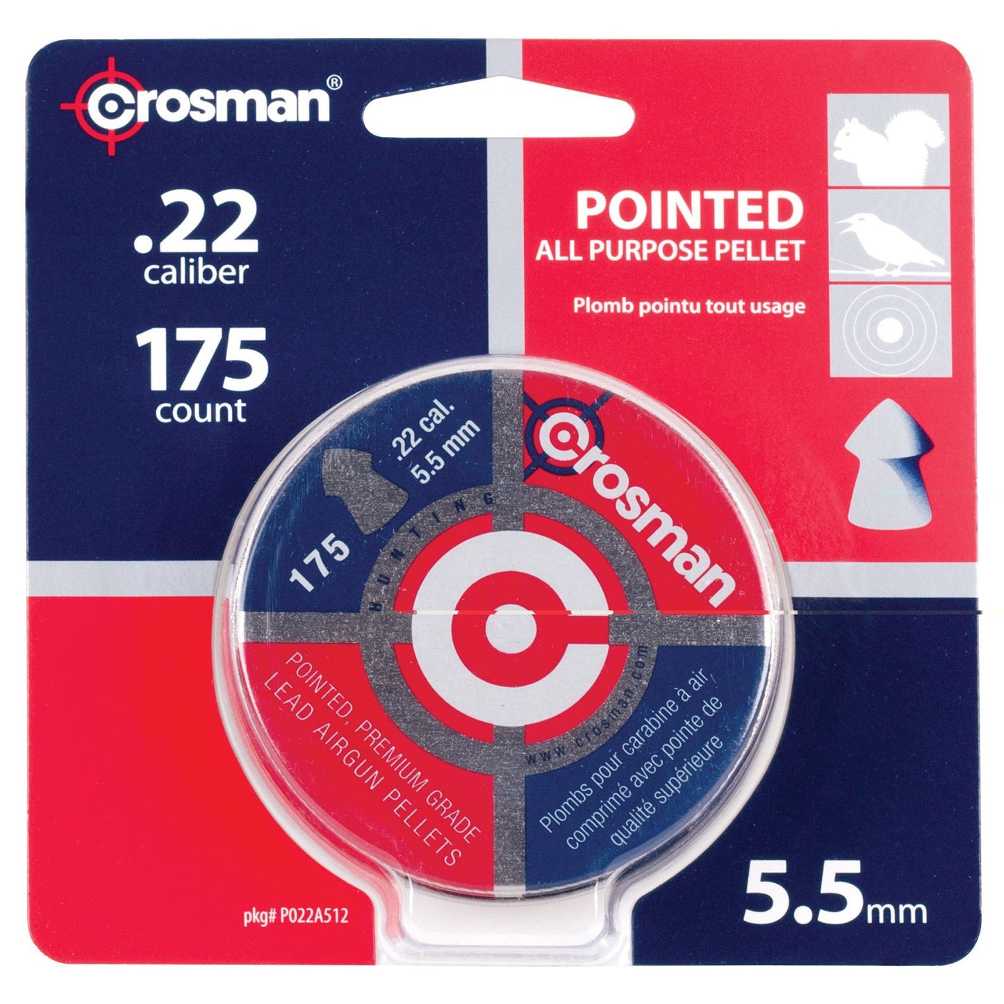 Crosman .22 Pointed Pellets 175/tin