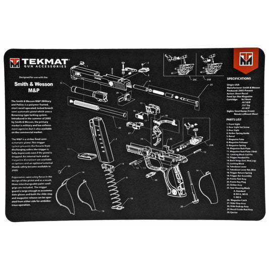 Tekmat Pistol Mat S&w M&p Blk