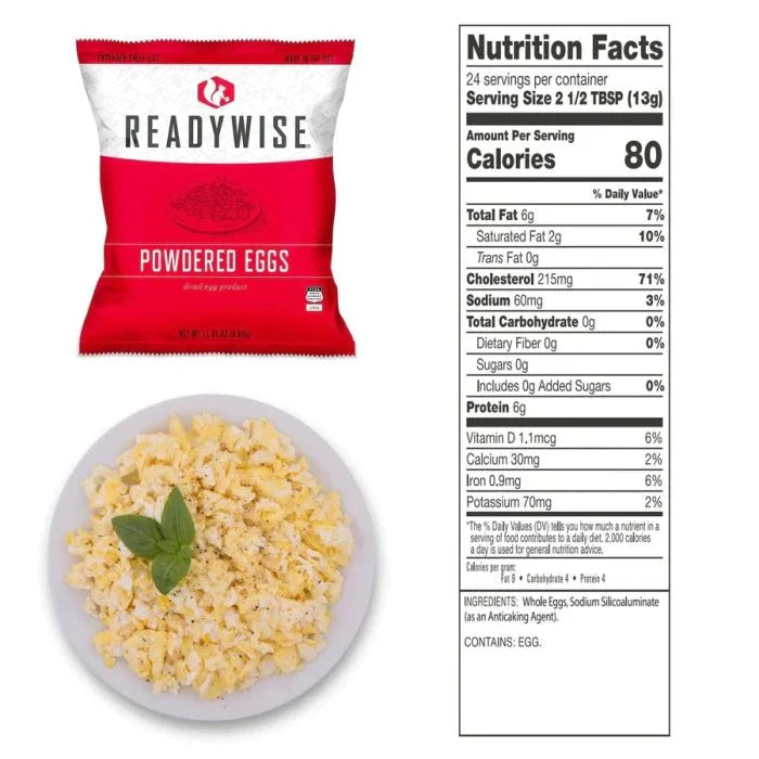 ReadyWise 144 Serving Freeze Dried Eggs Bucket